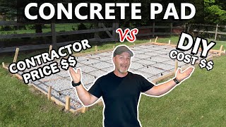 How Much Money Did I SAVE Pouring A CONCRETE Slab Myself???   Time, Quality, & PRICE Comparison screenshot 4