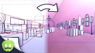 Drawing 2D Backgrounds for Animation  Full process and workflow