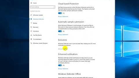 Windows Defender - Exclude folder