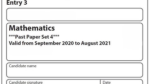 Functional Skills Maths E3 Past Paper 4 Pearson Edexcel