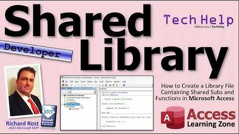 Een bibliotheekbestand maken met gedeelde subdomeinen en functies in Microsoft Access