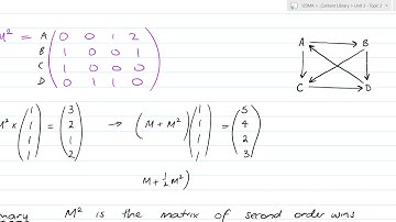 Specialist Mathematics - U3T2 - Dominance matrices