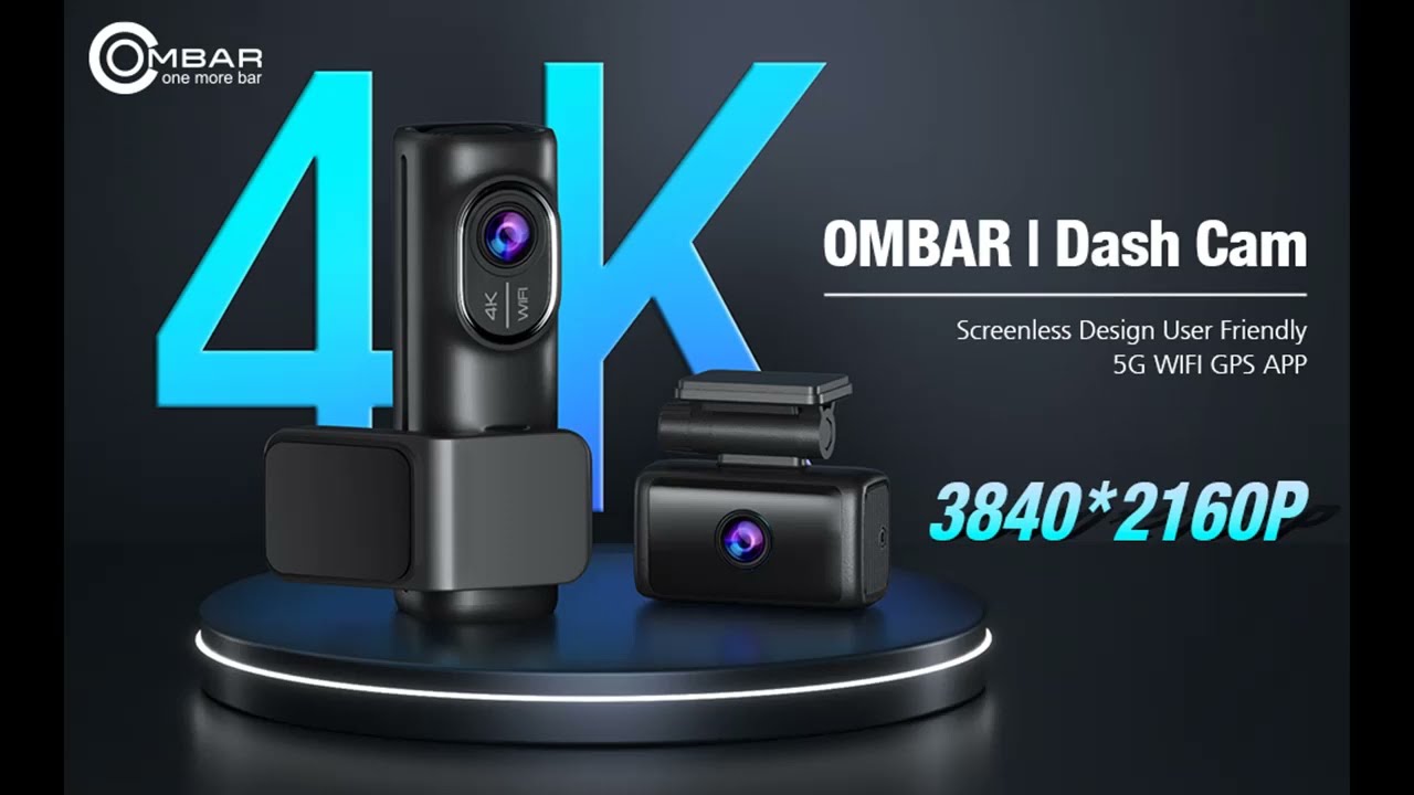 OMBAR Dash Cam Front and Rear 4K/2K/1080P+1080P 5G WiFi GPS, Dash Camera  for Cars with Free 64G SD Card, Dual Dash Cam with WDR Night Vision, 24h