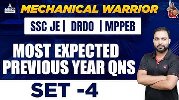 Previous Year Questions #4 | Mechanical Engineering | SSC JE/DRDO/MP SUB Engineer 2022