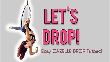Easy DROP: Gazelle Drop to Hocks (Aerial Hoop Lyra Tutorial)