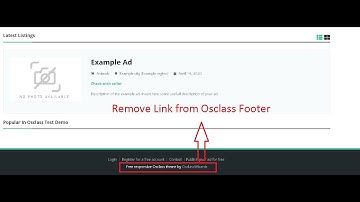 Remove link from from osclass footer