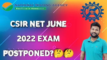 CSIR NET JUNE 2022 EXAM POSTPONED ????  || D PHYSICS ||