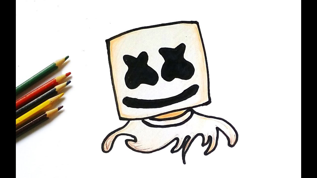 Marshmello sketch - Marshmello - Sticker | TeePublic