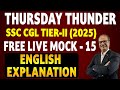 TIER-II ALL INDIA LIVE MOCK-15 ENGLISH EXPLANATION by JAIN SIR || EVEREST COACHING POINT