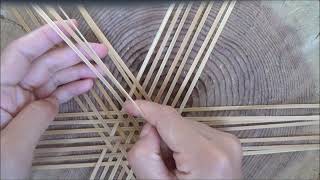 [竹細工]鉄線編み編み方～後半～bamboo basket in japan  bamboo work