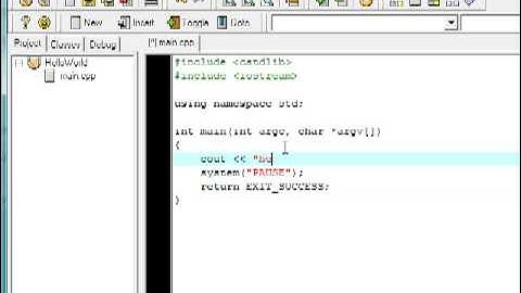 creating a project in DevCpp