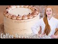 The BEST Coffee Tres Leches Cake Recipe!! With Coffee Whipped Cream & Sponge Cake!