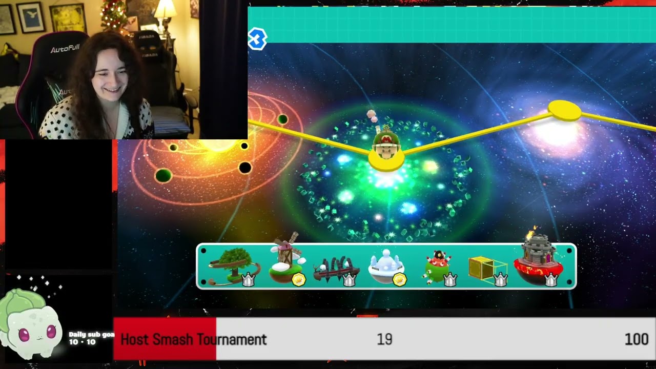 Merry Christmas Eve Everyone 3 Finishing more Mario Galaxy 2 levels (Smash tournament goal?)