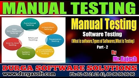 Manual Testing | Software Testing Part - 2 by Rajesh