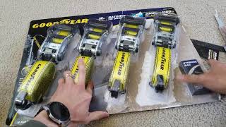 (4) GOODYEAR 16' Ratchet Tie Downs + Review & Instruction! 4 17 2019