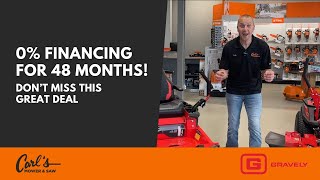 Gravely Mower Sale: 0% Interest on Financing for 48 Months
