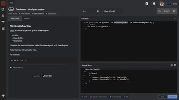 Codewars: Grasshopper - Messi goals