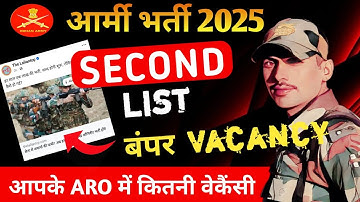 Army ALL ARO Second List ,Waiting List Update   !! Army  Result #armyresult2025 #agniveerresult2025