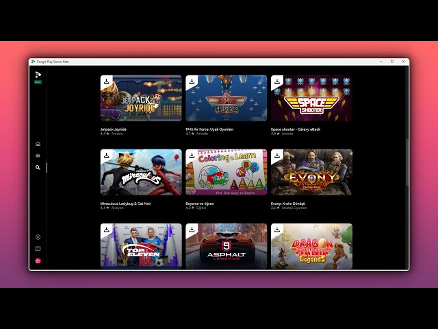 Google Play Games Beta on PC adds new games, features and regions