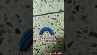 How to make rainbow keychain from polymer clay. shorts easy viral trending diy clay keychain