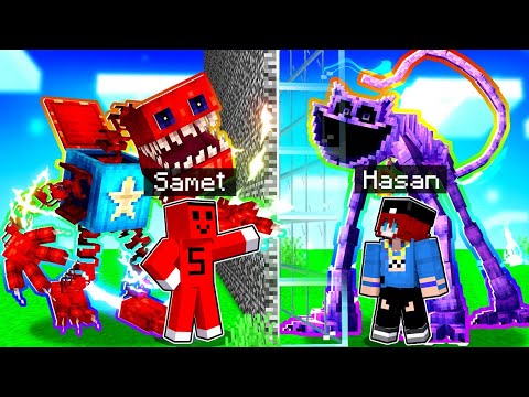 HASANI POOPY PLAYTIME MOB SAVAŞINDA DÖNÜŞME HİLESİYLE TROLLEDİM !! - Minecraft