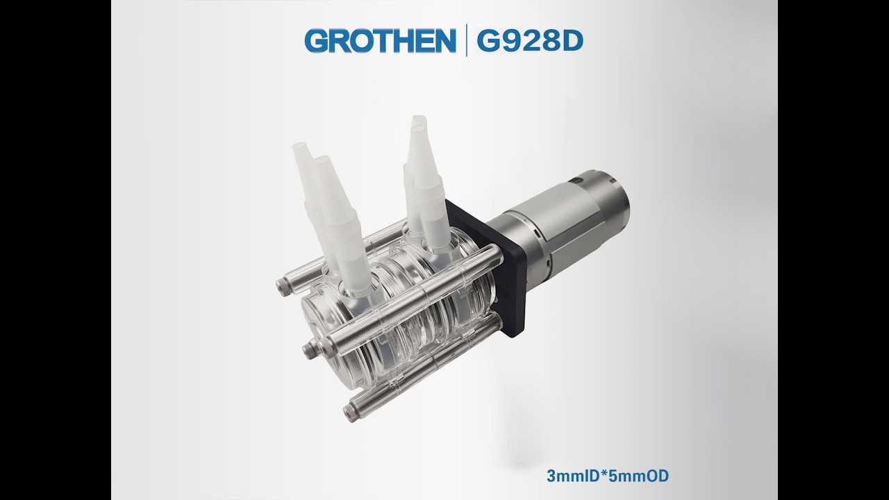 Grothen G928D Dual Pump Head Peristaltic Dosing Pump, 12V/24V DC