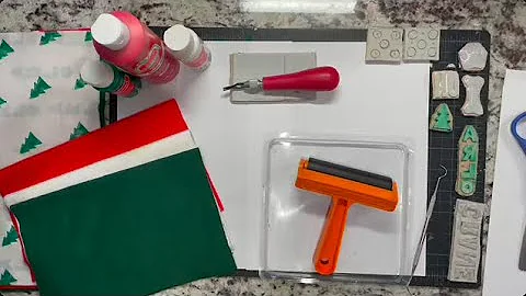 How to stamp fabric with linoleum!