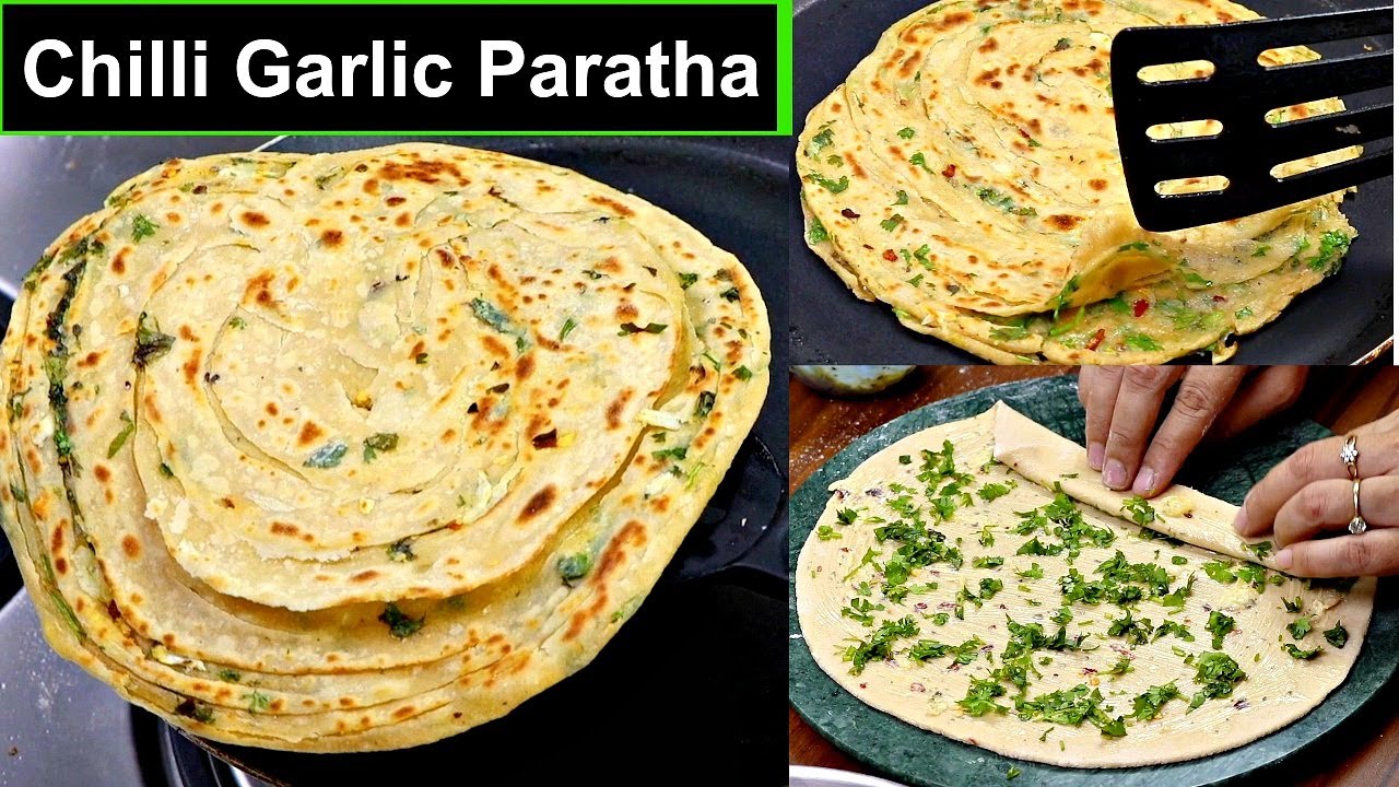 गार्लिक ब्रेड के टेस्ट वाला पराठा गेहूं के आटे से | Chilli Garlic Paratha | Garlic Bread | Kabita | Kabita Singh | Kabita