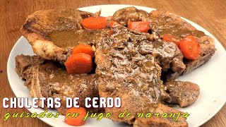 Chuletas Guisadas en Jugo de Naranja !!