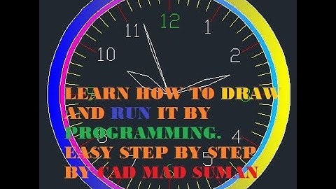 How to run a clock in AutoCAD by programing