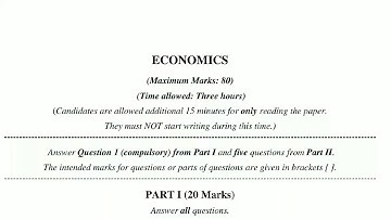 ICSE BOARD CLASS 12 ECONOMICS QUESTION PAPER 2019