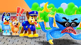 Police Chase chased and caught a dangerous Thief | Bluey animation | Pretend Play with Bluey Toys