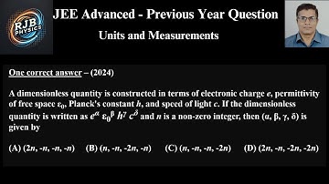 A dimensionless quantity is constructed in terms of electronic charge e, permittivity of free space.