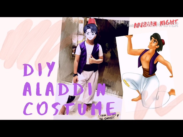 Easy Aladdin Costume DIY / How To (school project - beginner) - YouTube