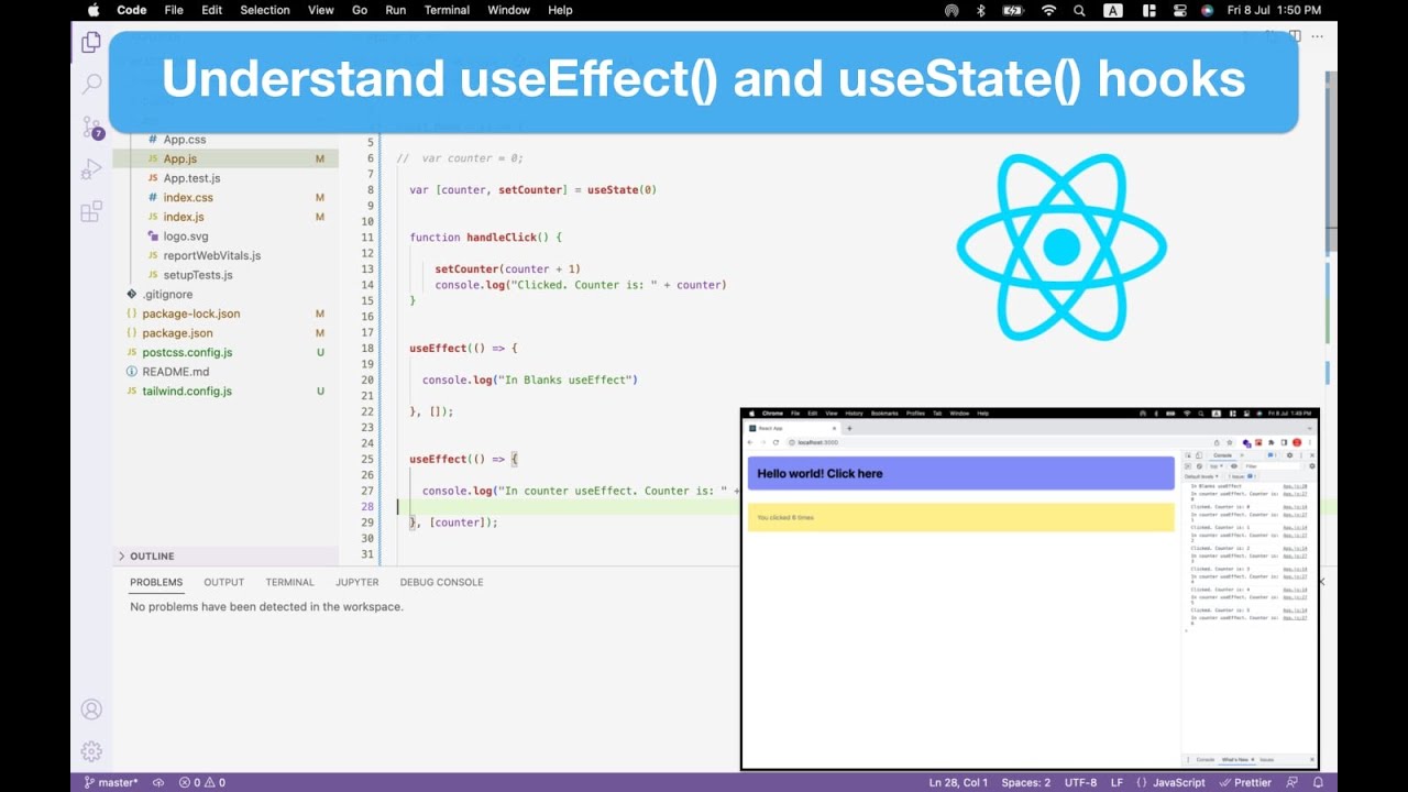 React Hooks explained - YouTube