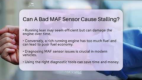 Can A Bad MAF Sensor Cause Stalling? - Talking Tech Trends