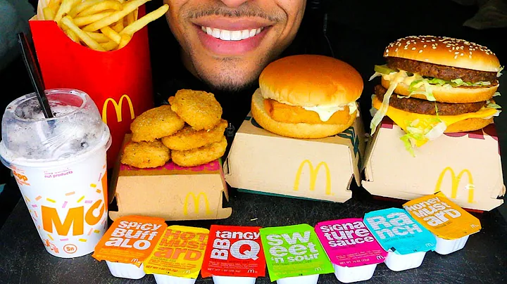 ASMR MCDONALD'S CHICKEN NUGGETS MUKBANG OREO MCFLU...