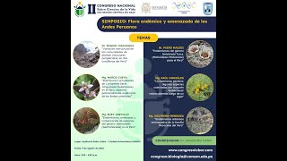 🔴#CongresoICBAR #UNMSM Symposium: "Endemic and Threatened Flora in the Peruvian Andes"