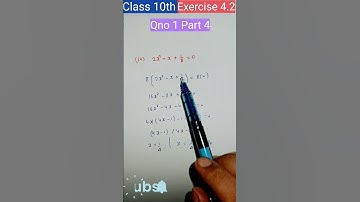 CLASS 10 Maths Ch 4 | Ex 4.2 Qno 1 Part 4 | Quadratic Equations  |  NCERT