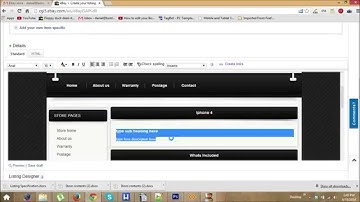 Editing your Bold Auctions template in ebay