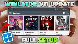 Winlator V11 Full Setup - Best Settings | GTA5 Gameplay test! | Winlator Final UPDATE 