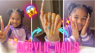 4 YEAR OLD GETS EXTRA LONG ACRYLIC NAILS screenshot 2