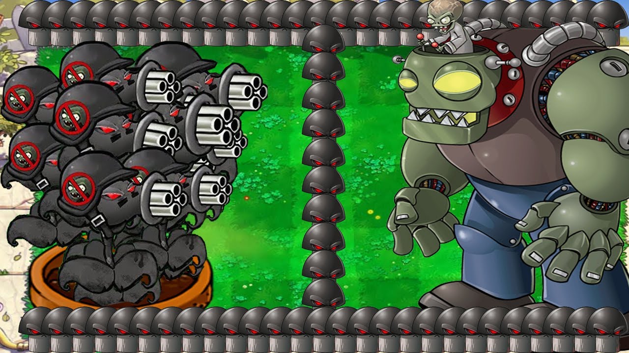 Doom Gatling Pea X Doom Shroom vs Doom Zombies vs Dr.Zomboss Giga ...