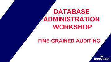 FINE GRAINED AUDITING IN ORACLE