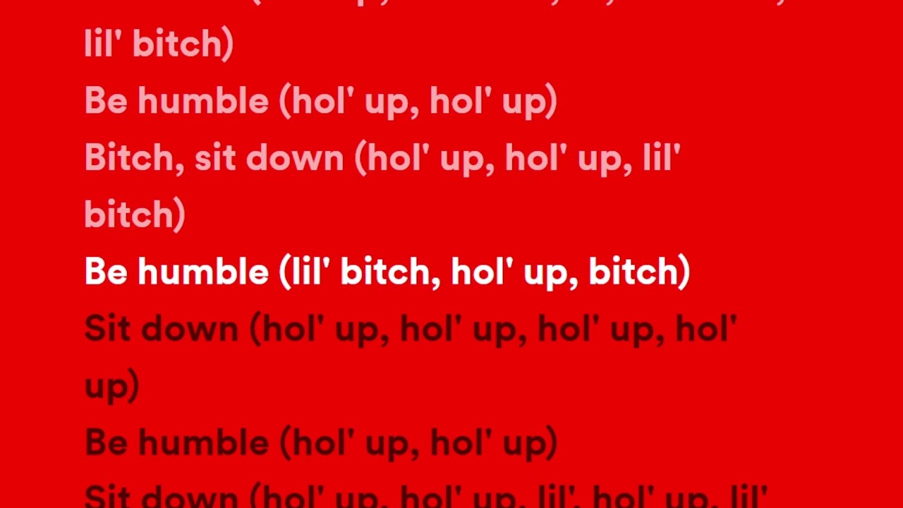 Kendrick Lamar   HUMBLE Lyrics