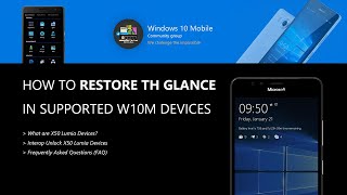 How to restore TH Glance in supported W10M Devices screenshot 4