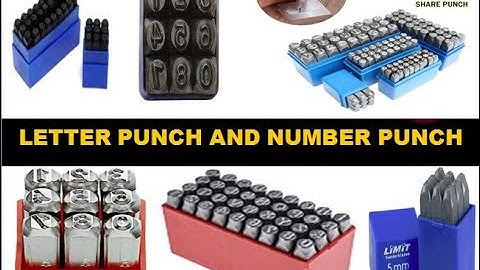 LETTER PUNCH AND NUMBER PUNCH (CLASS - 72) FITTER FIRST YEAR BY PRASANNA G N