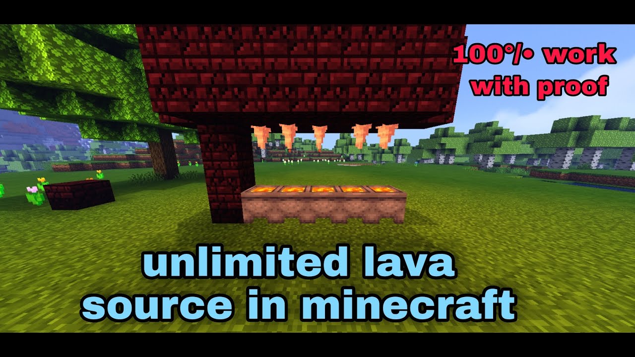 How to made unlimited lava source in Minecraft 100% work. - YouTube