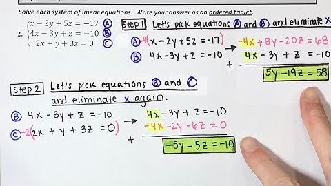 3.3: Solve Systems of Equations in 3 Variables
