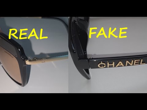 Chanel sunglasses real vs fake review. How to spot counterfeit Chanel eyewear